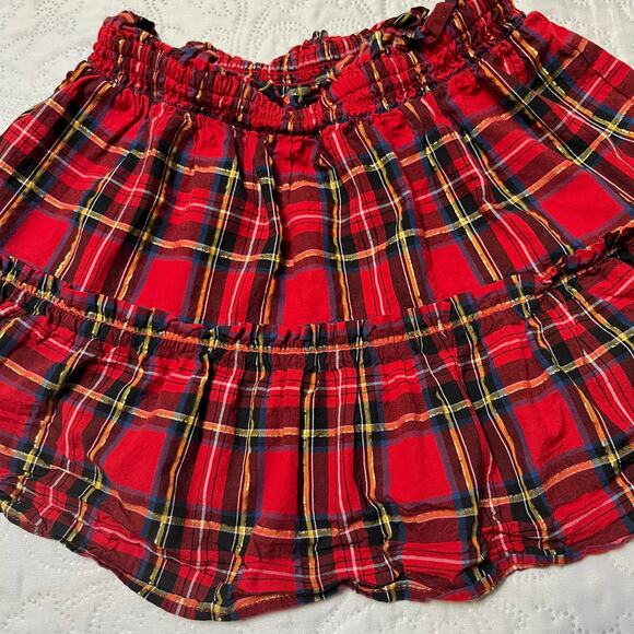 Crewcuts Shimmer Tartan Holiday Skirt Size 8 - Picture 4 of 5